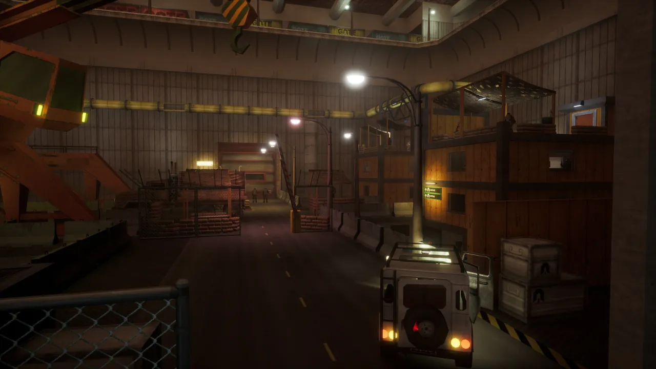 A team of scientists defending a makeshift base inside the GATE facility in Abiotic Factor