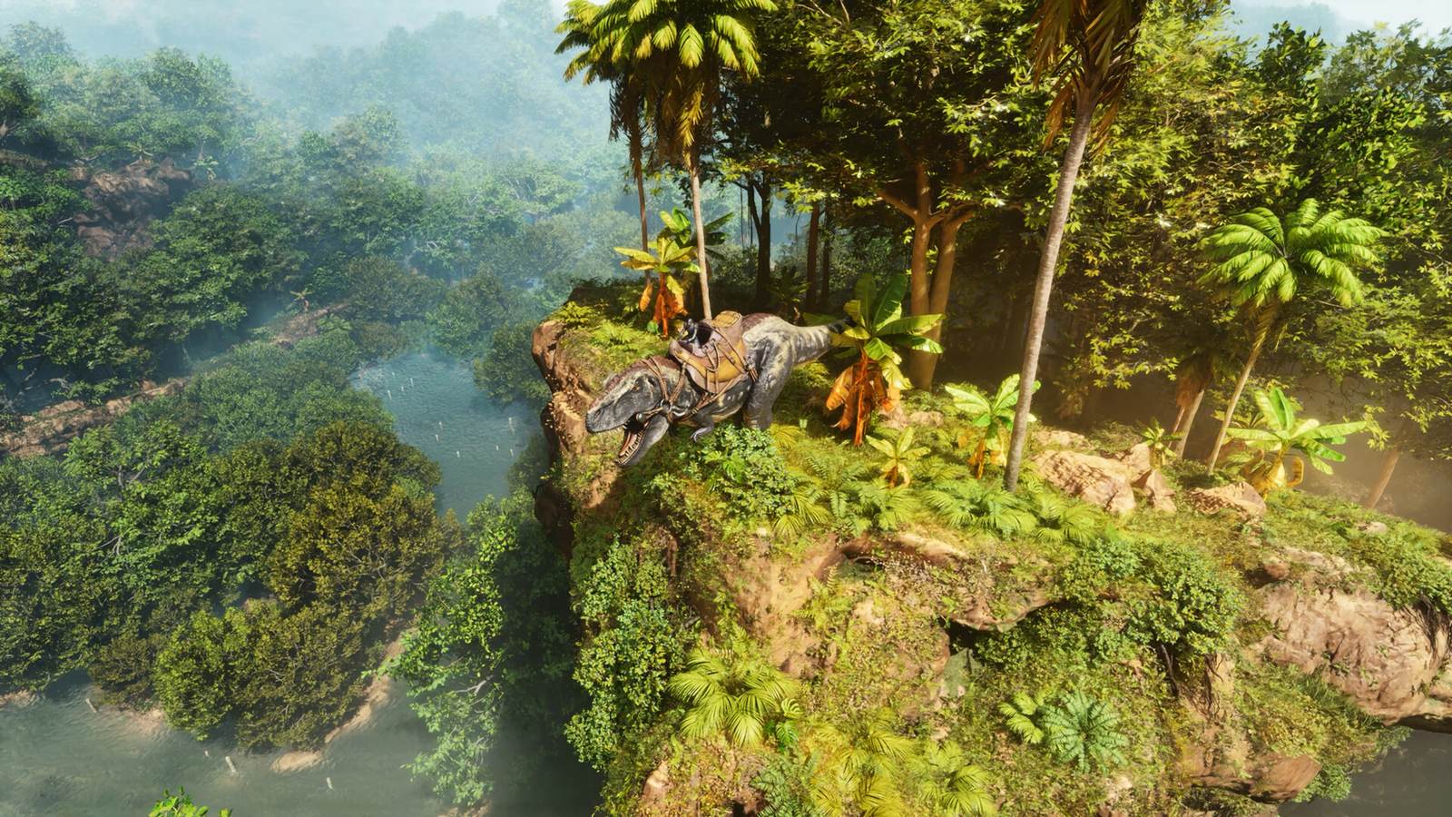 An ARK: Survival Ascended landscape with a river