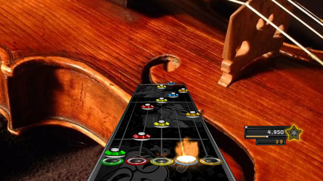 Clone Hero song select and highway