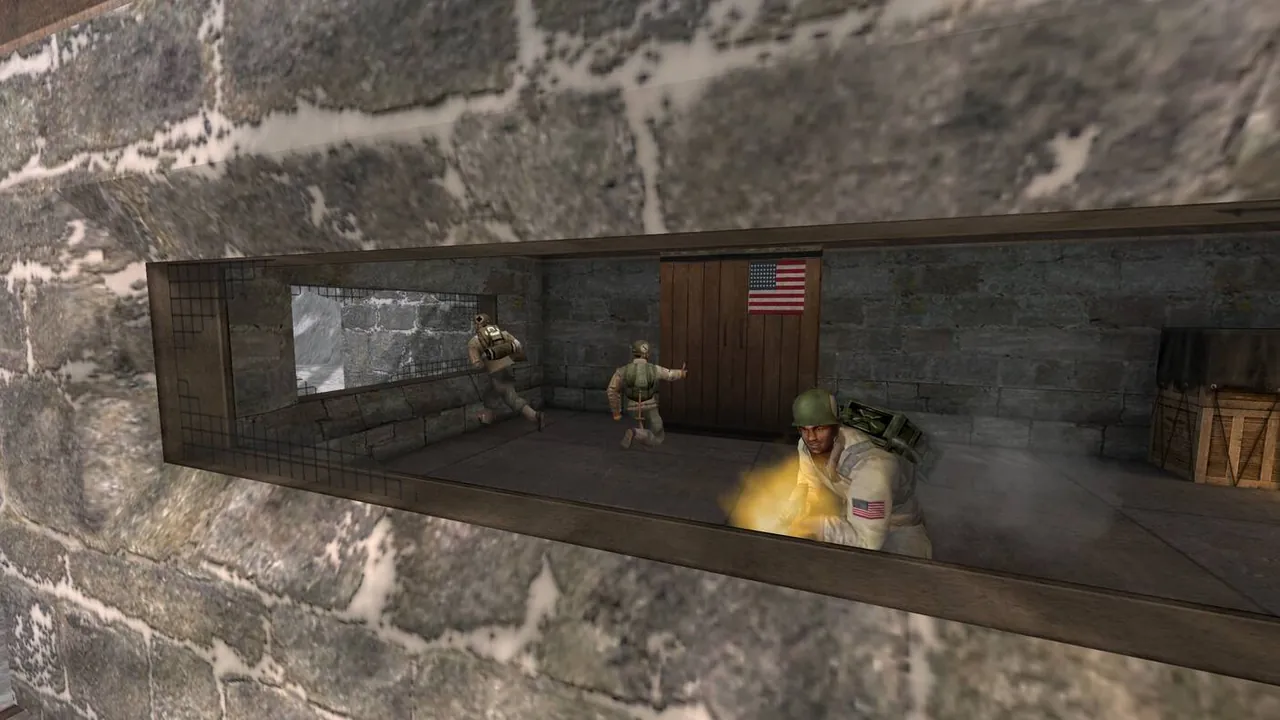 Soldiers fighting over an objective in ET: Legacy