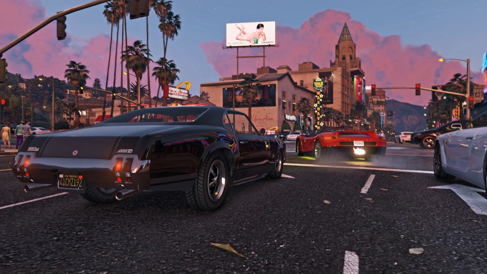 A Grand Theft Auto V street scene
