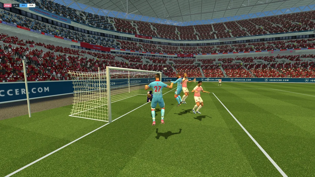 IOSoccer players contesting the ball