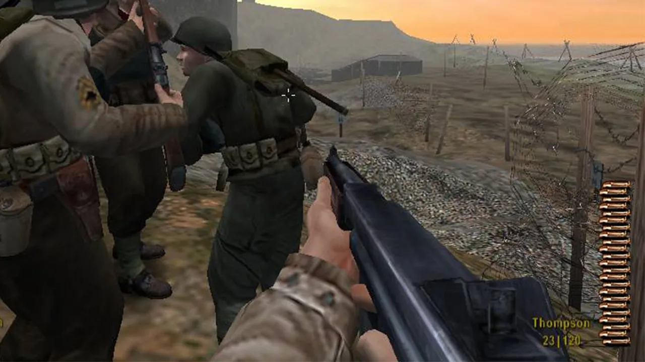 Allied Assault infantry in a war torn town