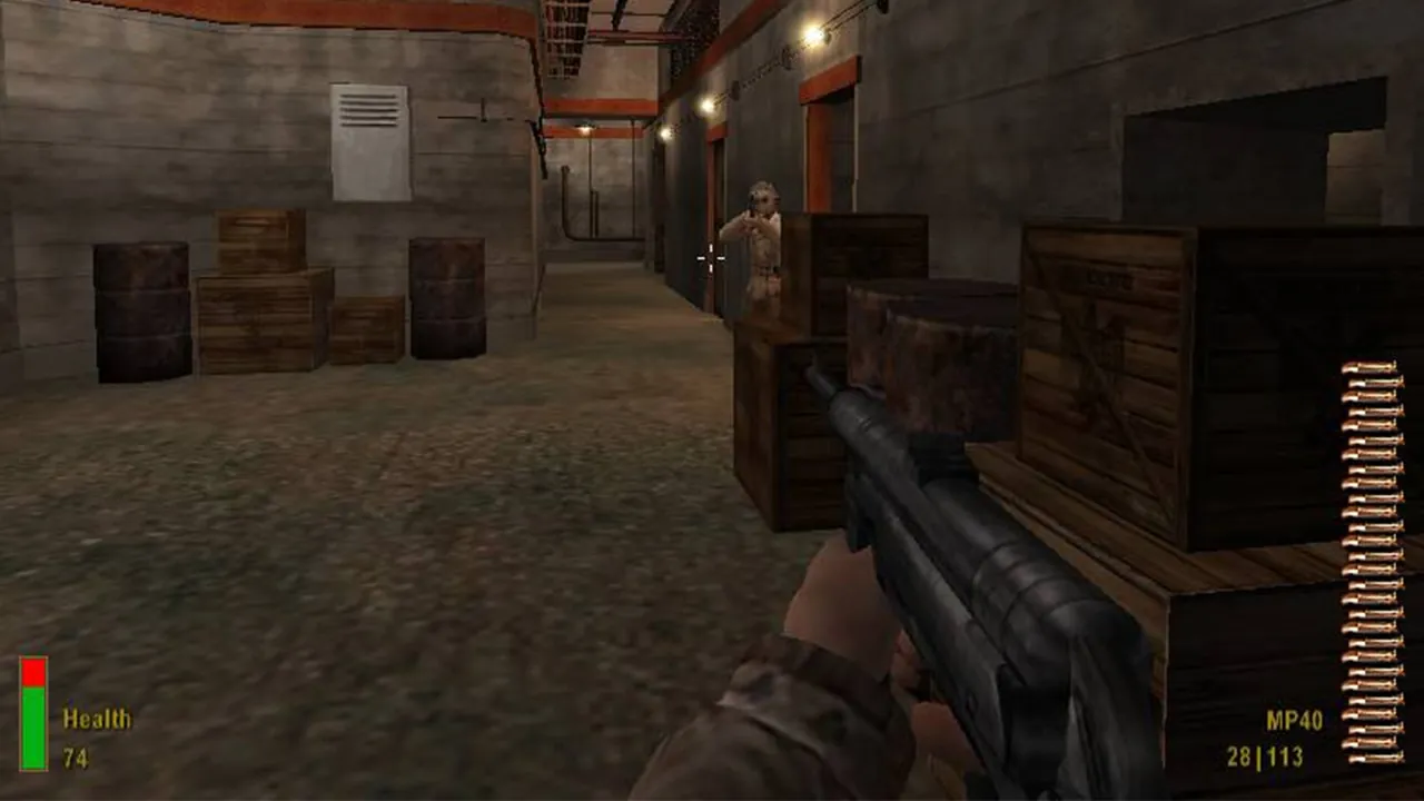 An Allied Assault team match in a ruined town