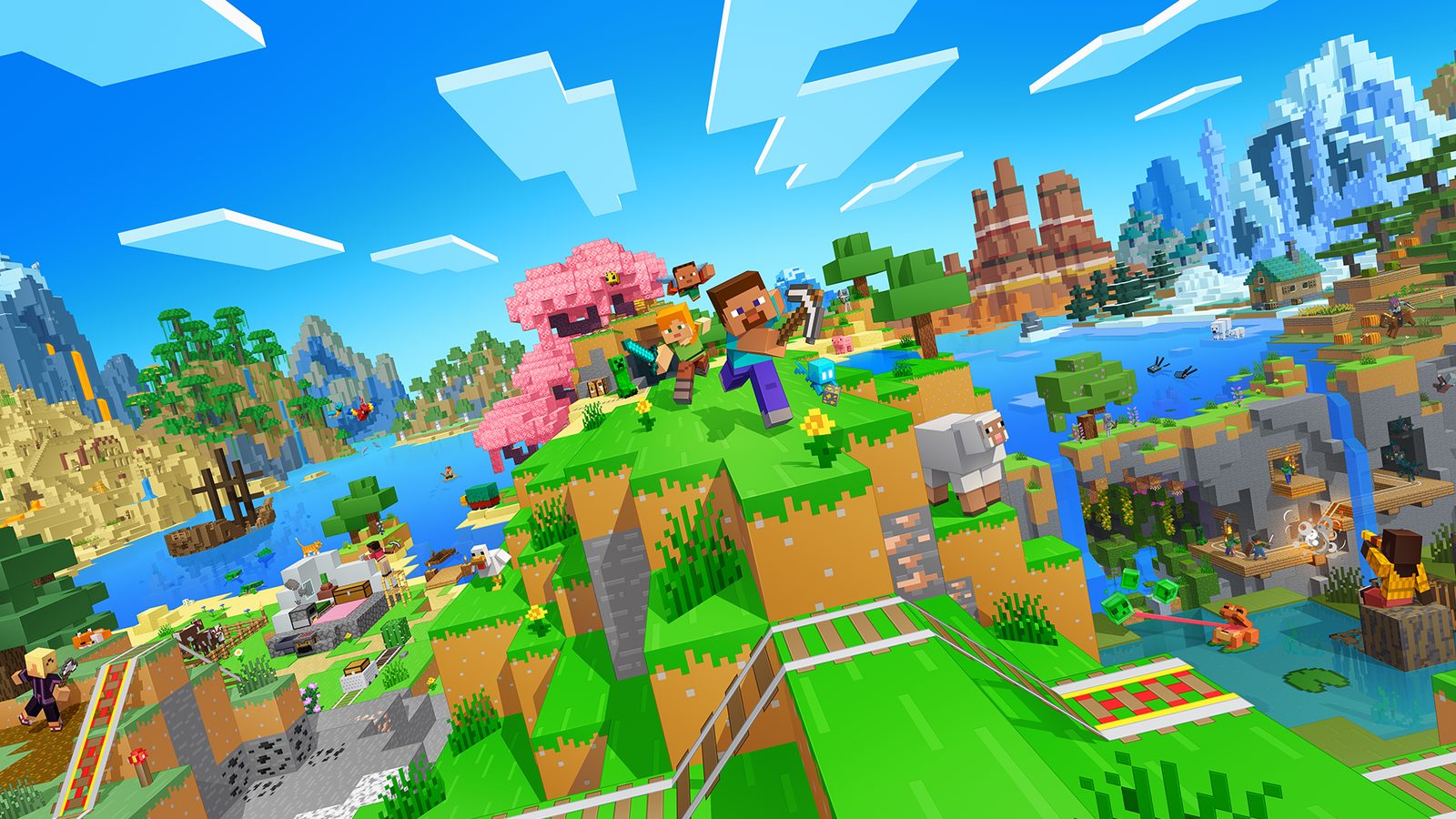 A Minecraft Bedrock player exploring a world