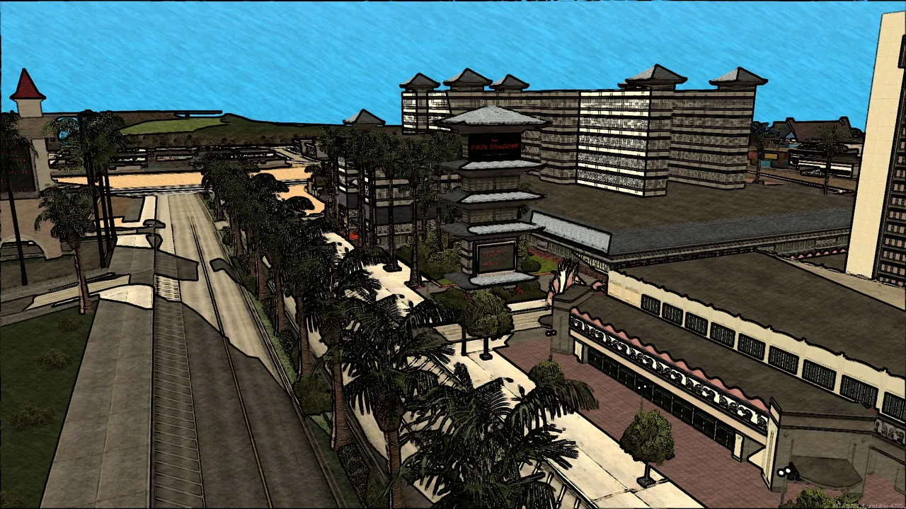 San Andreas racing on a Multi Theft Auto server