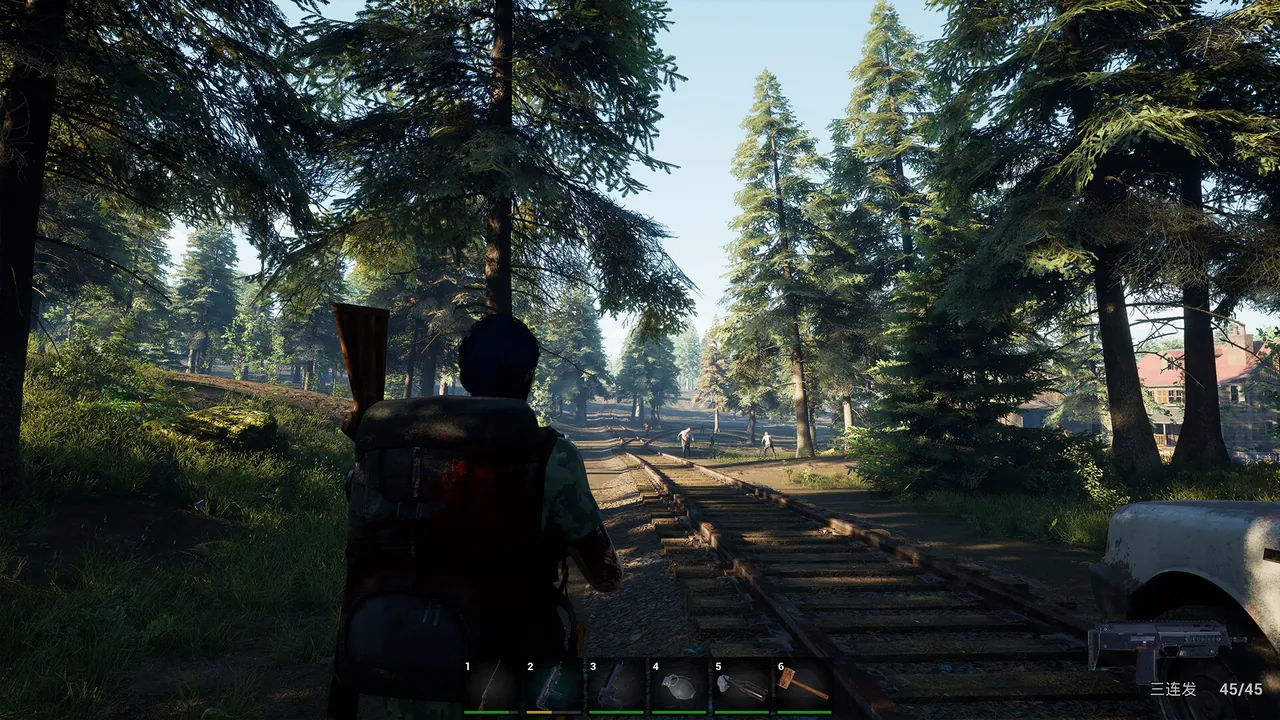 Survivors fighting zombies in No One Survived