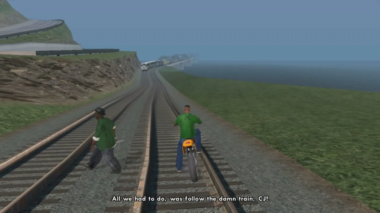 Players driving through San Andreas on an open.mp server