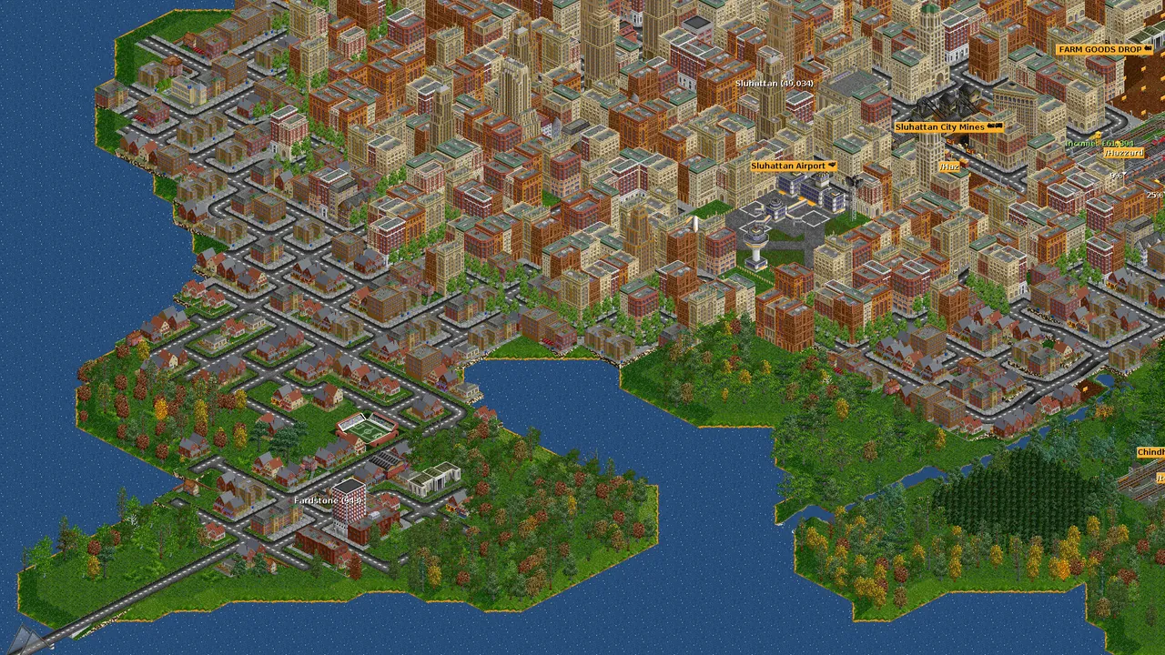 OpenTTD trains and stations