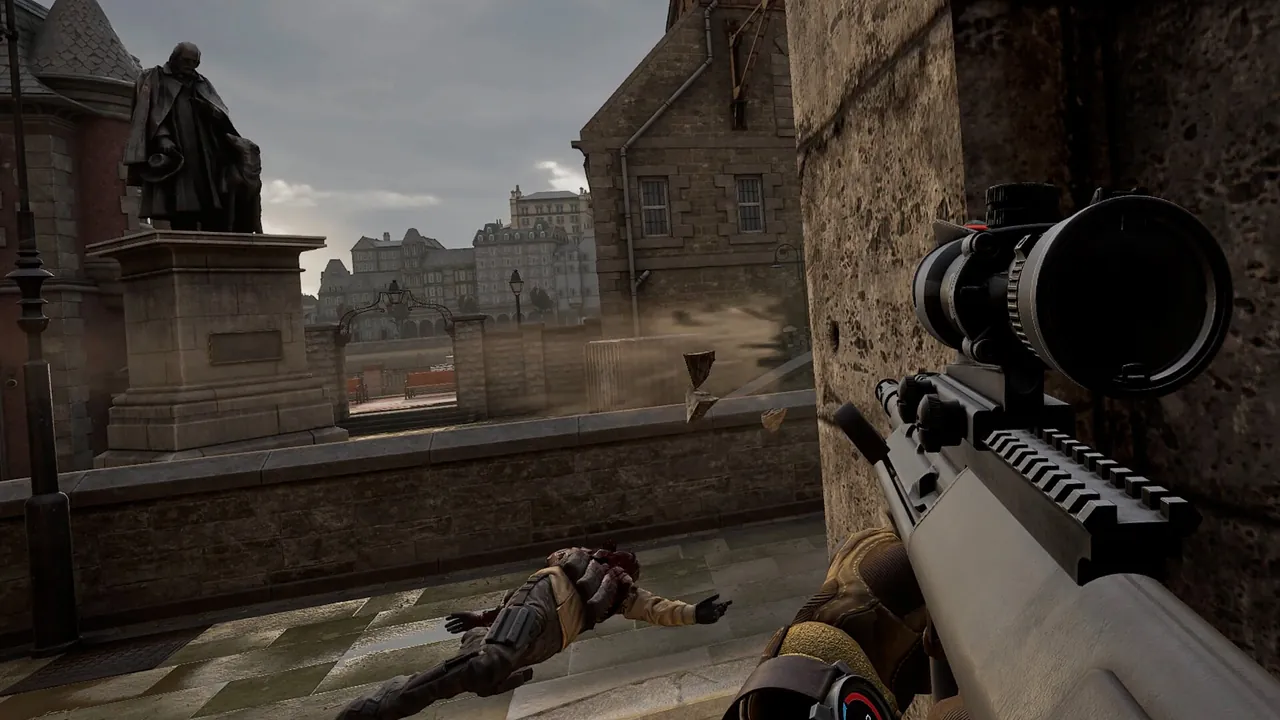 Players in a Pavlov VR firefight