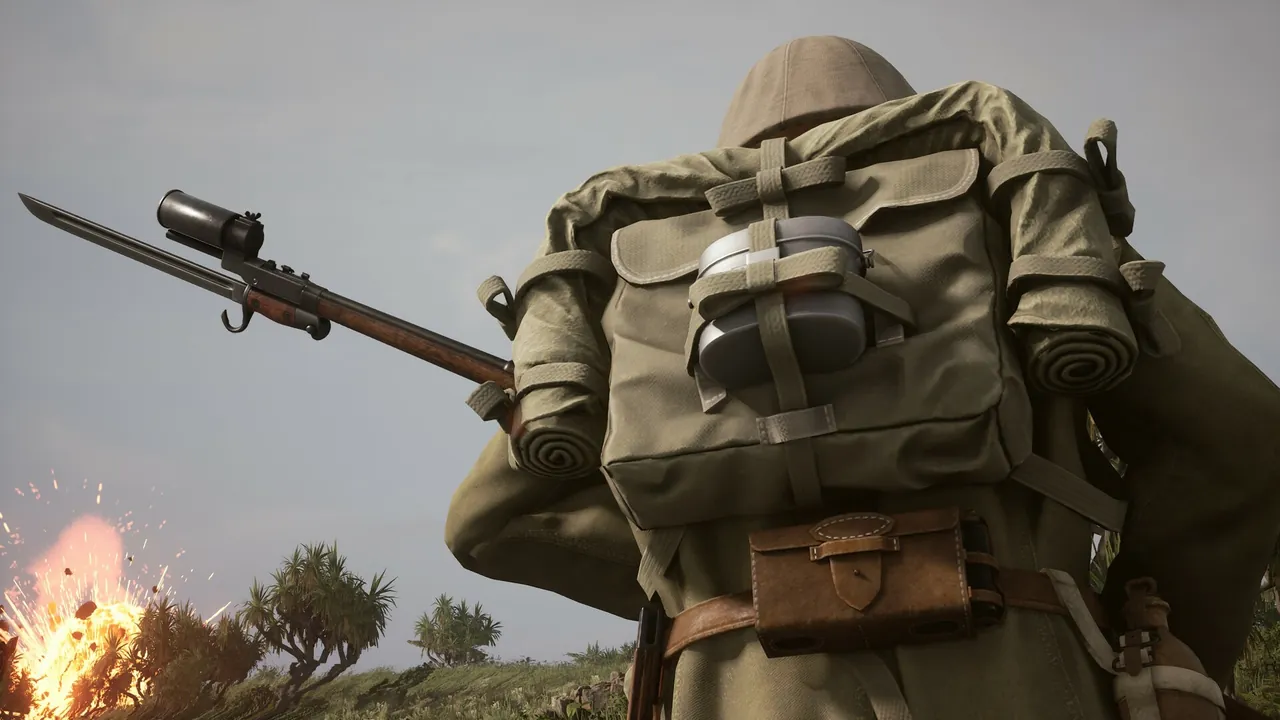 A Squad 44 infantry squad advancing through a village