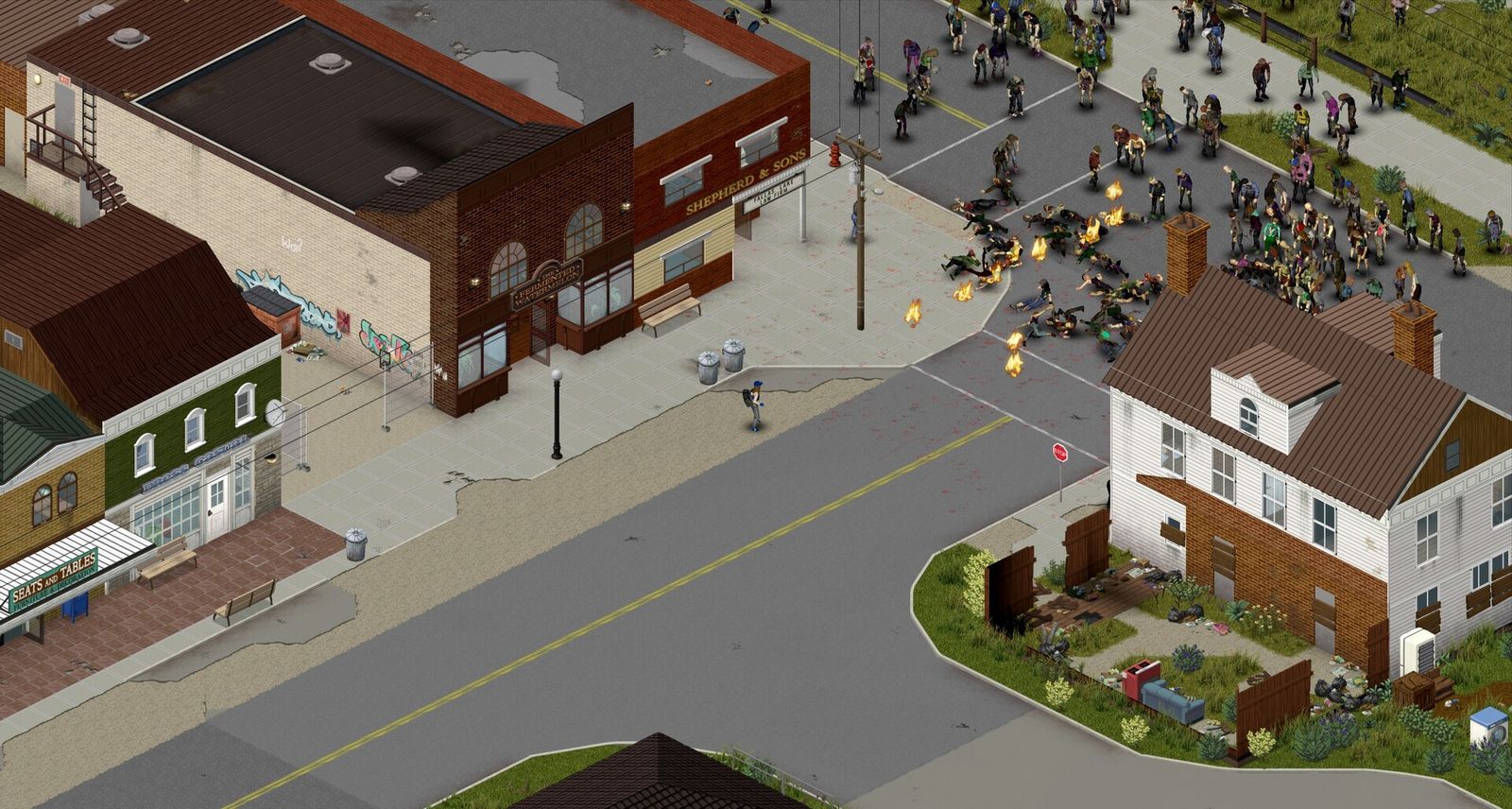 A world in Project Zomboid
