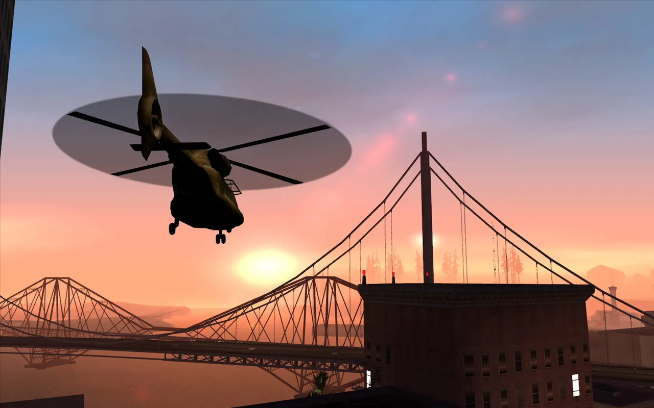 A street scene from GTA San Andreas on a multiplayer server