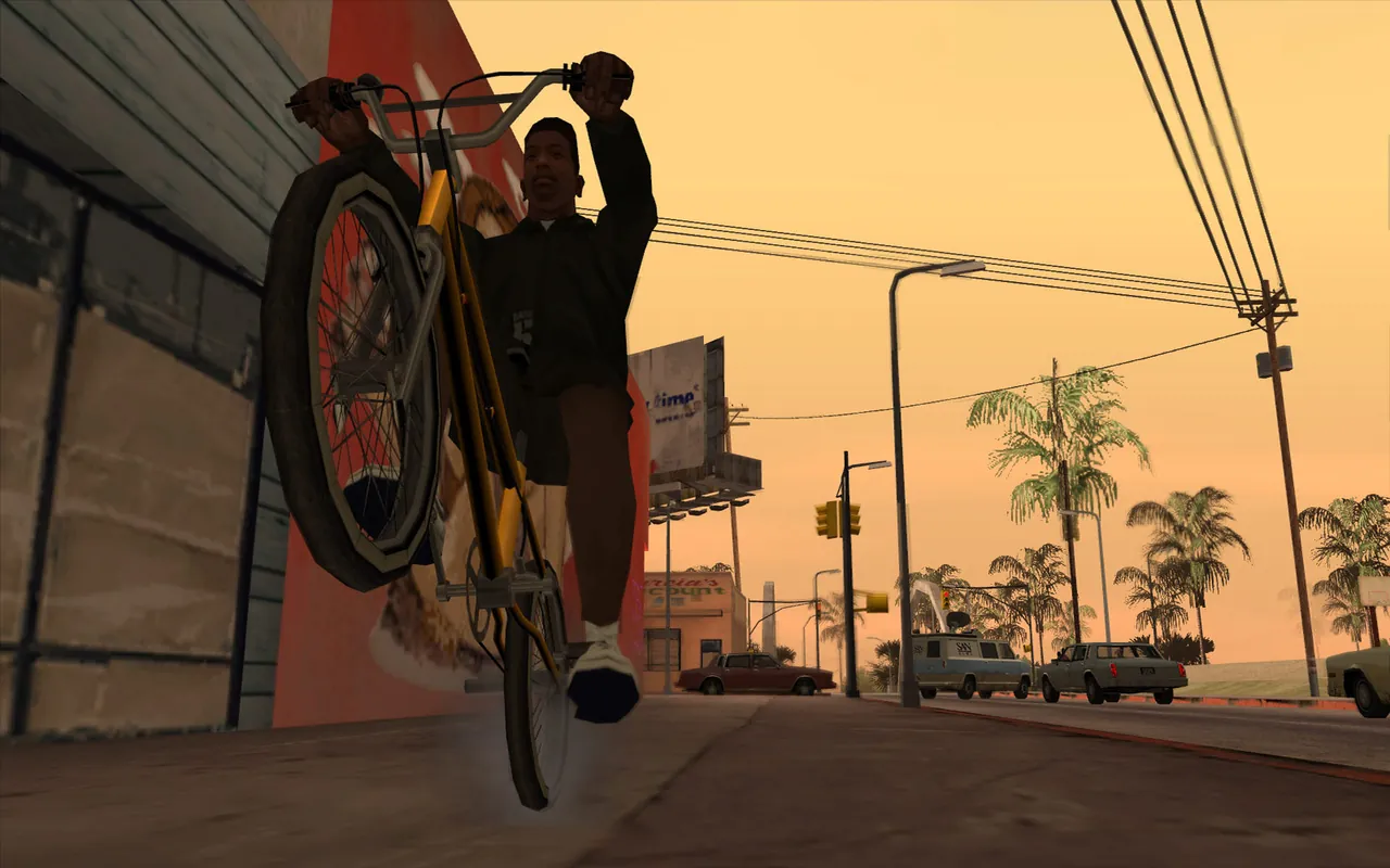 Cars and players in a San Andreas multiplayer session