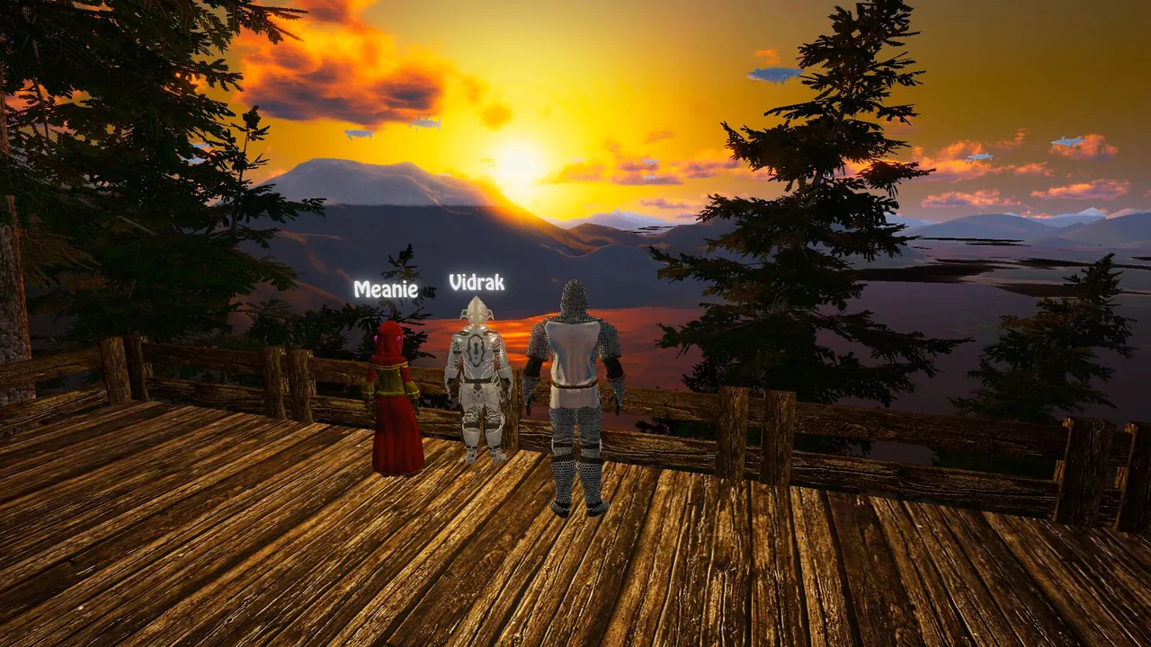 A Solace Crafting landscape with a player base