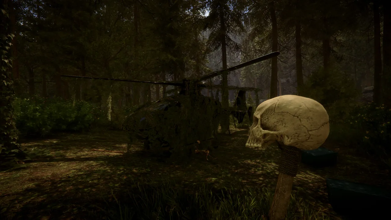 A Sons of the Forest base carried over from a co-op save to a dedicated server