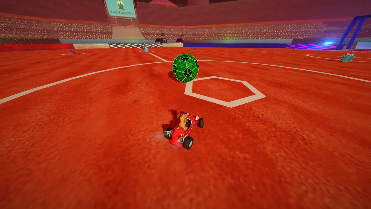 Karts racing on a SuperTuxKart track