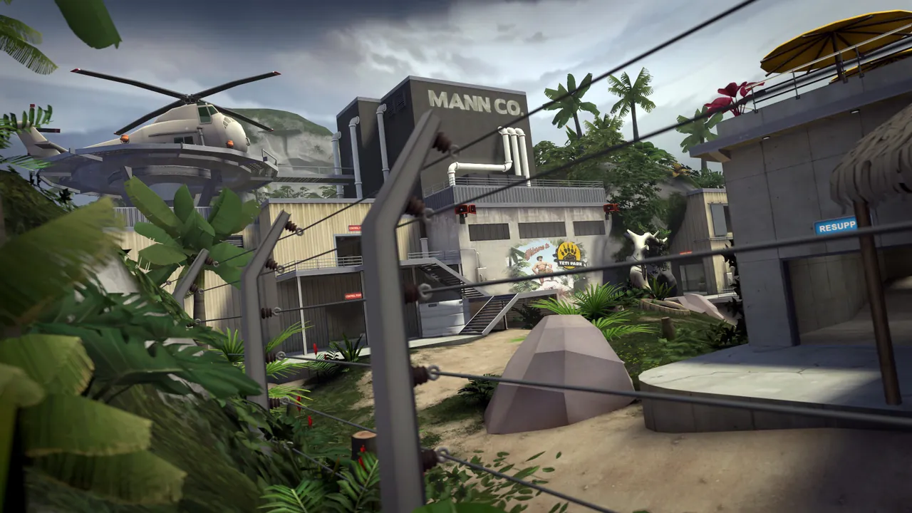 Payload cart pushed through a map on a Team Fortress 2 community server
