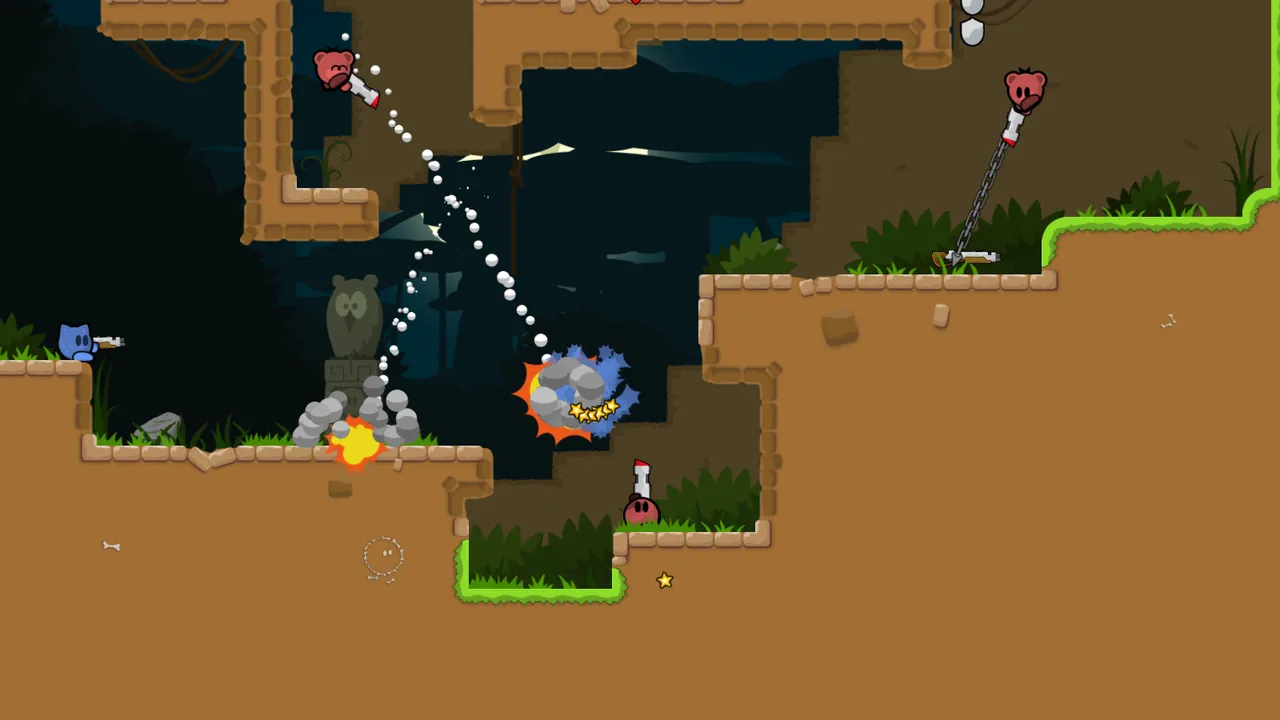Teeworlds players on a custom map