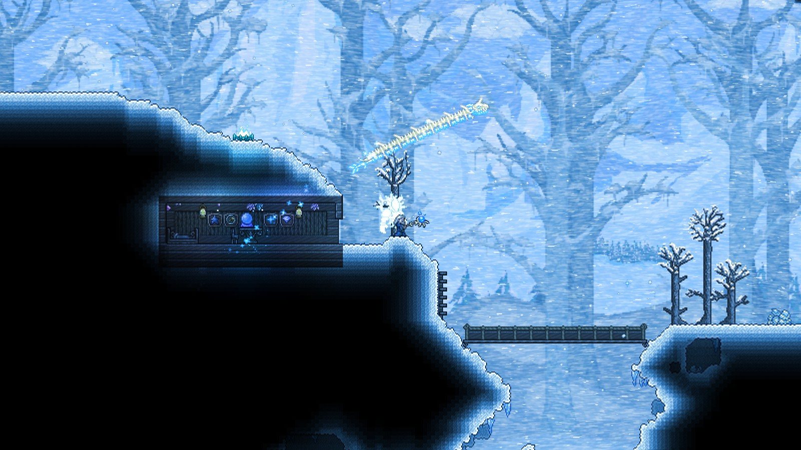 A scene from Terraria