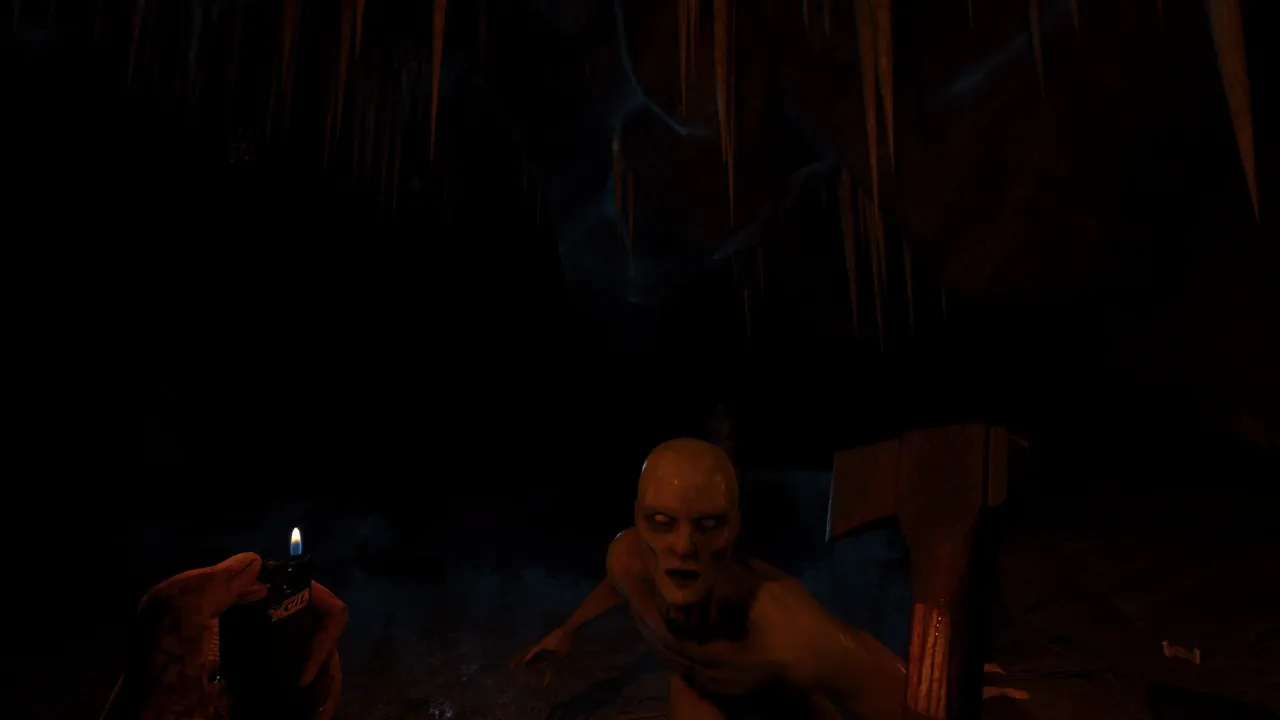 A survival scene from The Forest