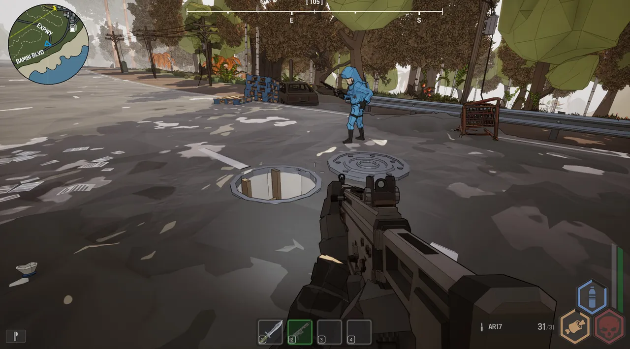 A fortified base in Zombie Survival Game Online